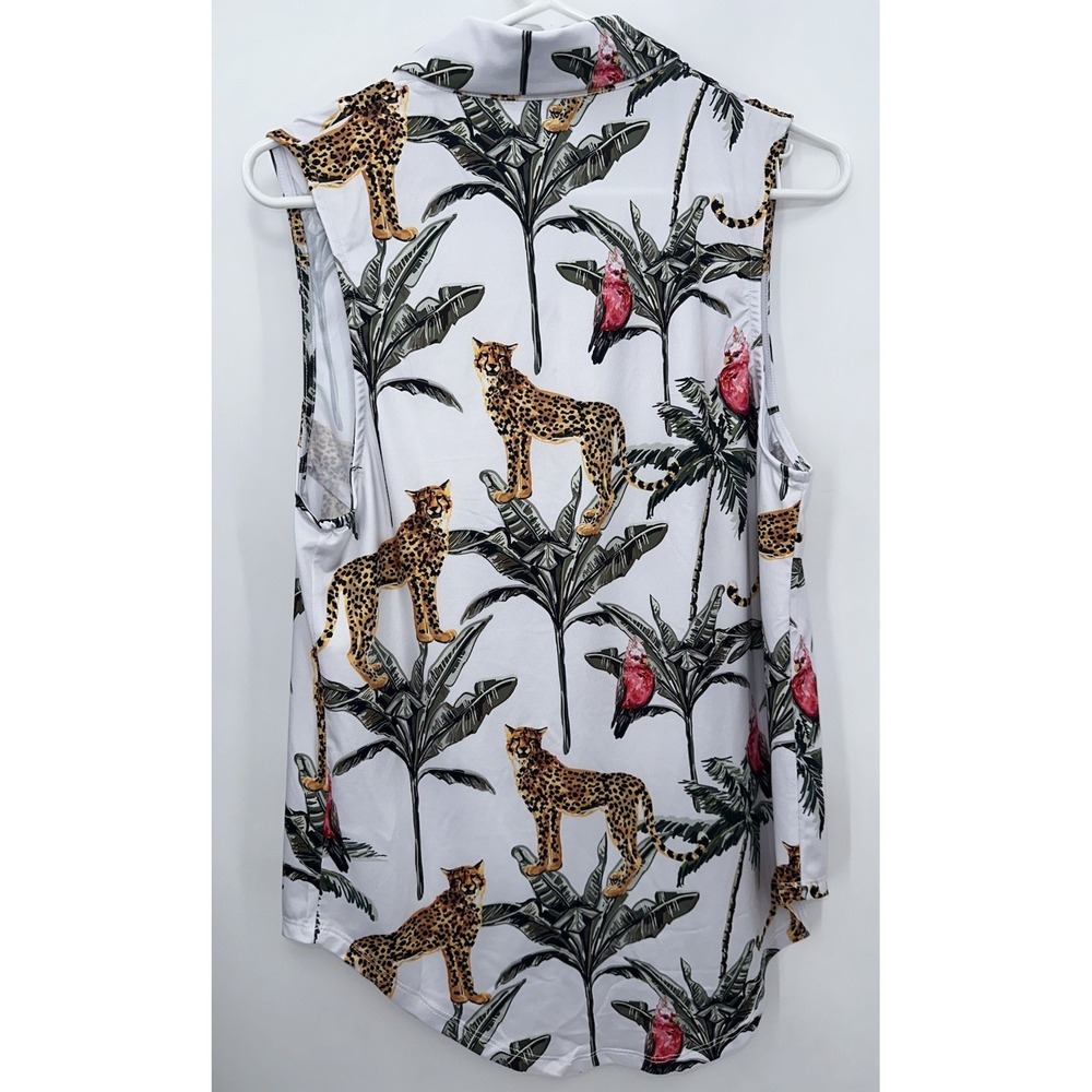 New Bad Birdie‎ XXL 2XL Sleeveless Golf Polo Tank Wildlife All Over Print Tennis - Picture 6 of 7
